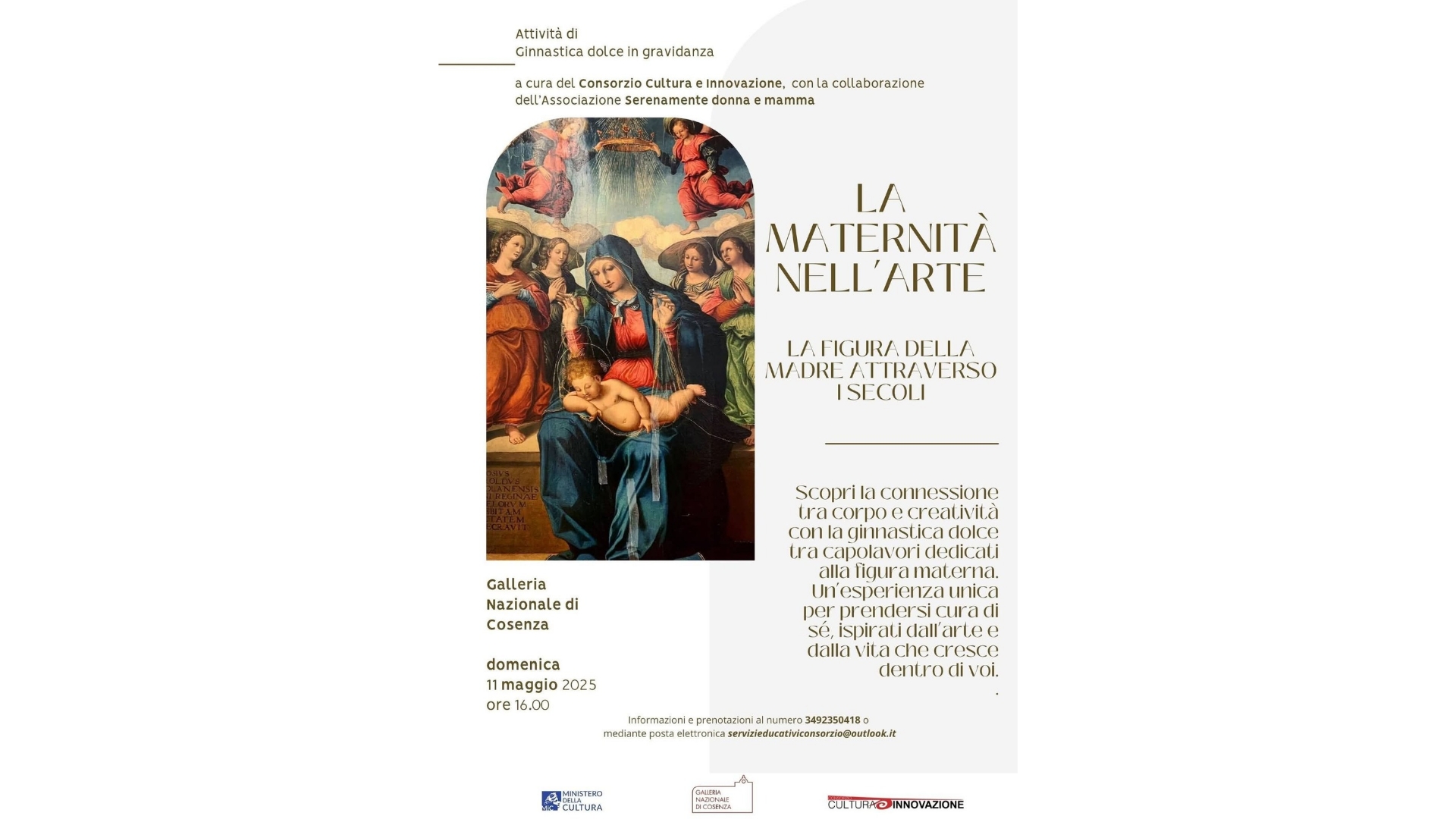 Festa della Mamma 2025 alla Galleria nazionale di Cosenza